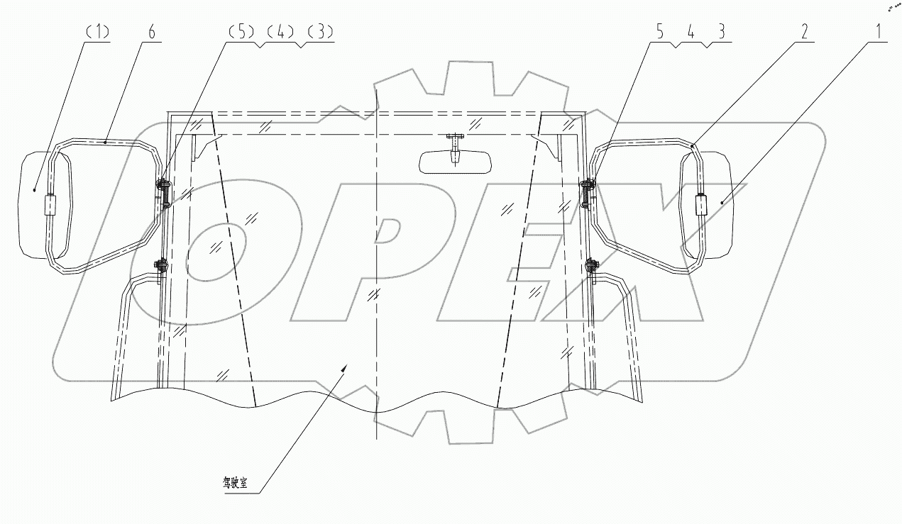  41E0157 000 REARVIEW MIRROR AS