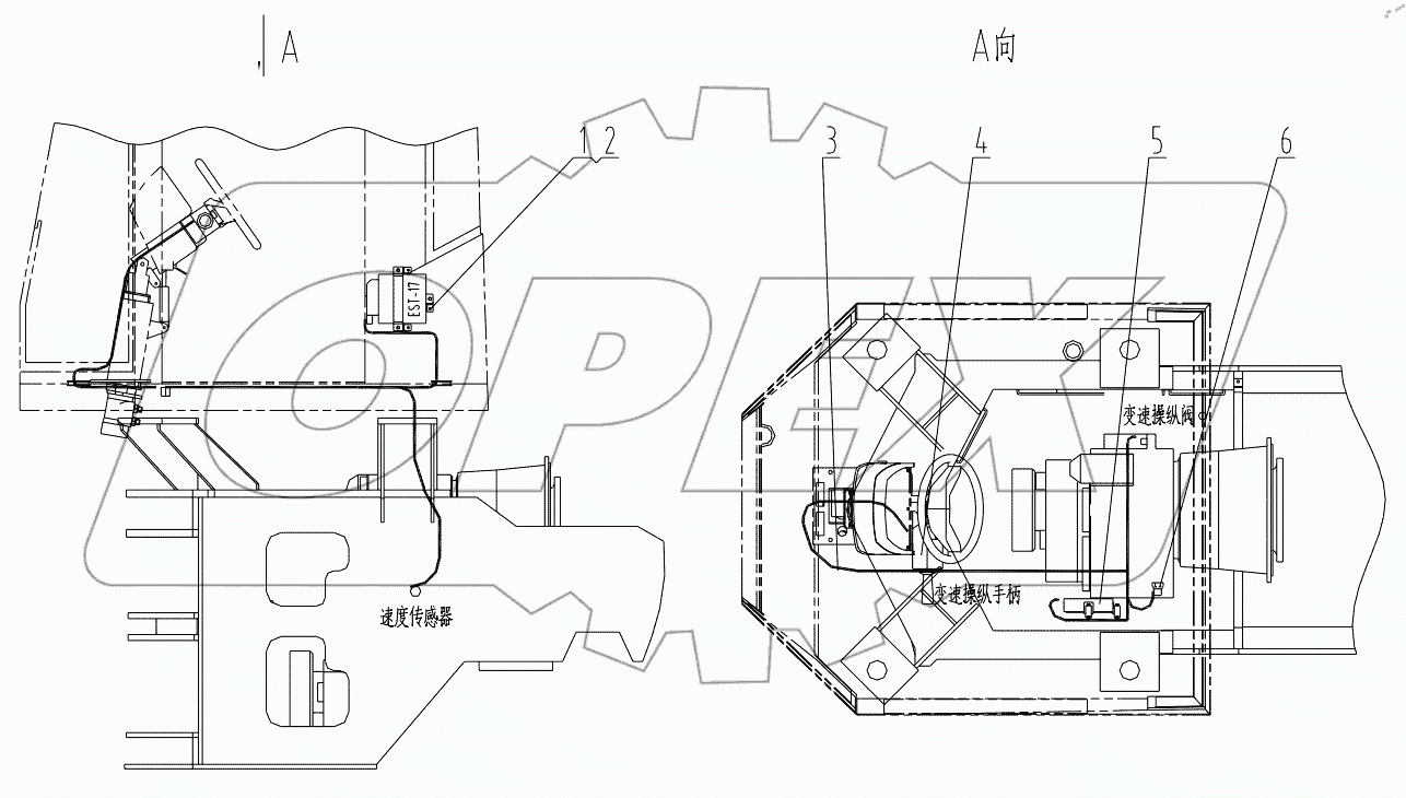  46C0709 002 SHIFT CONTROL WIRING