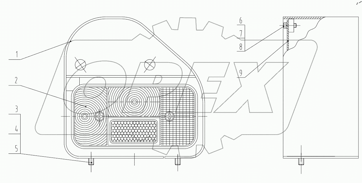  46C2830 000 REAR FLOODLIGHT-RH