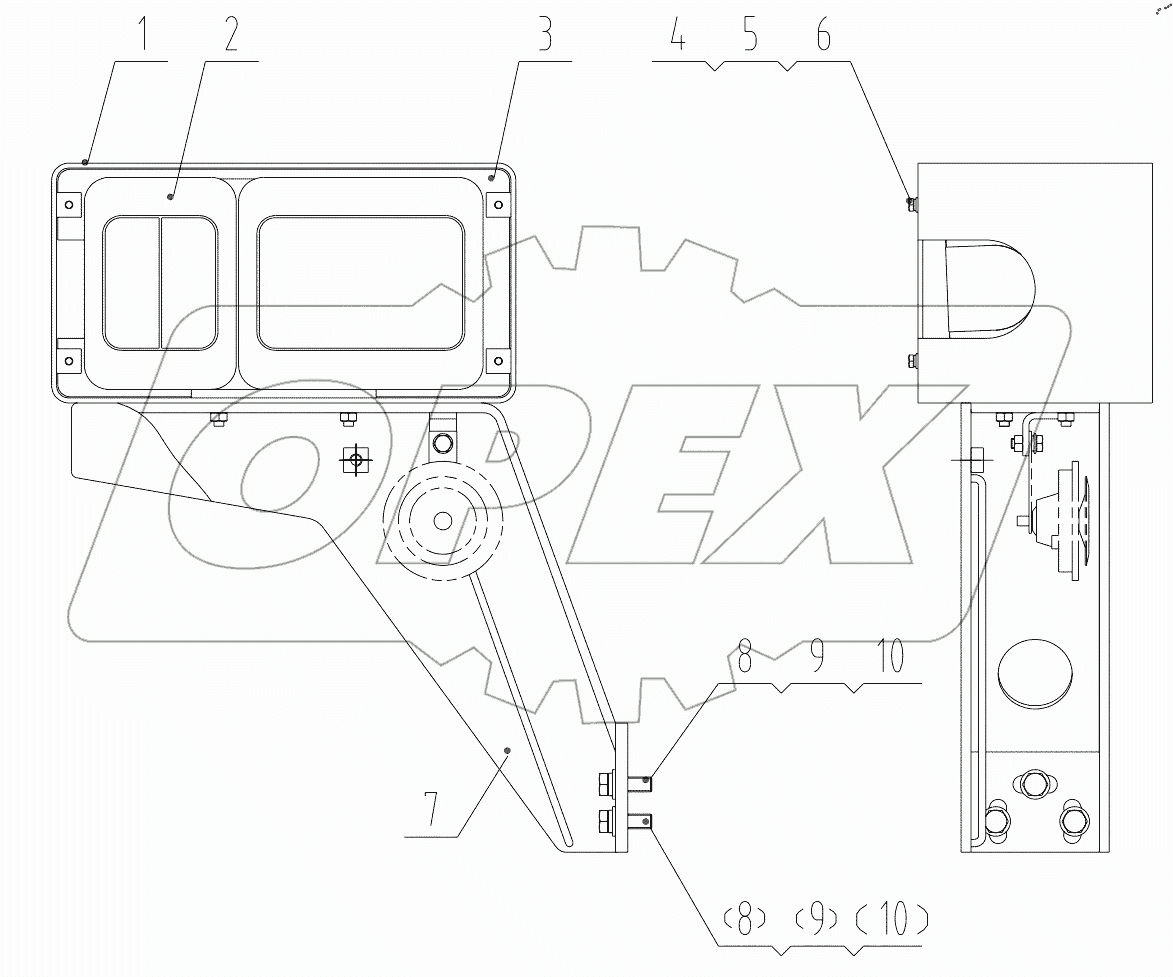  46C4295 000 FRONT FLOODLIGHT AS-RH