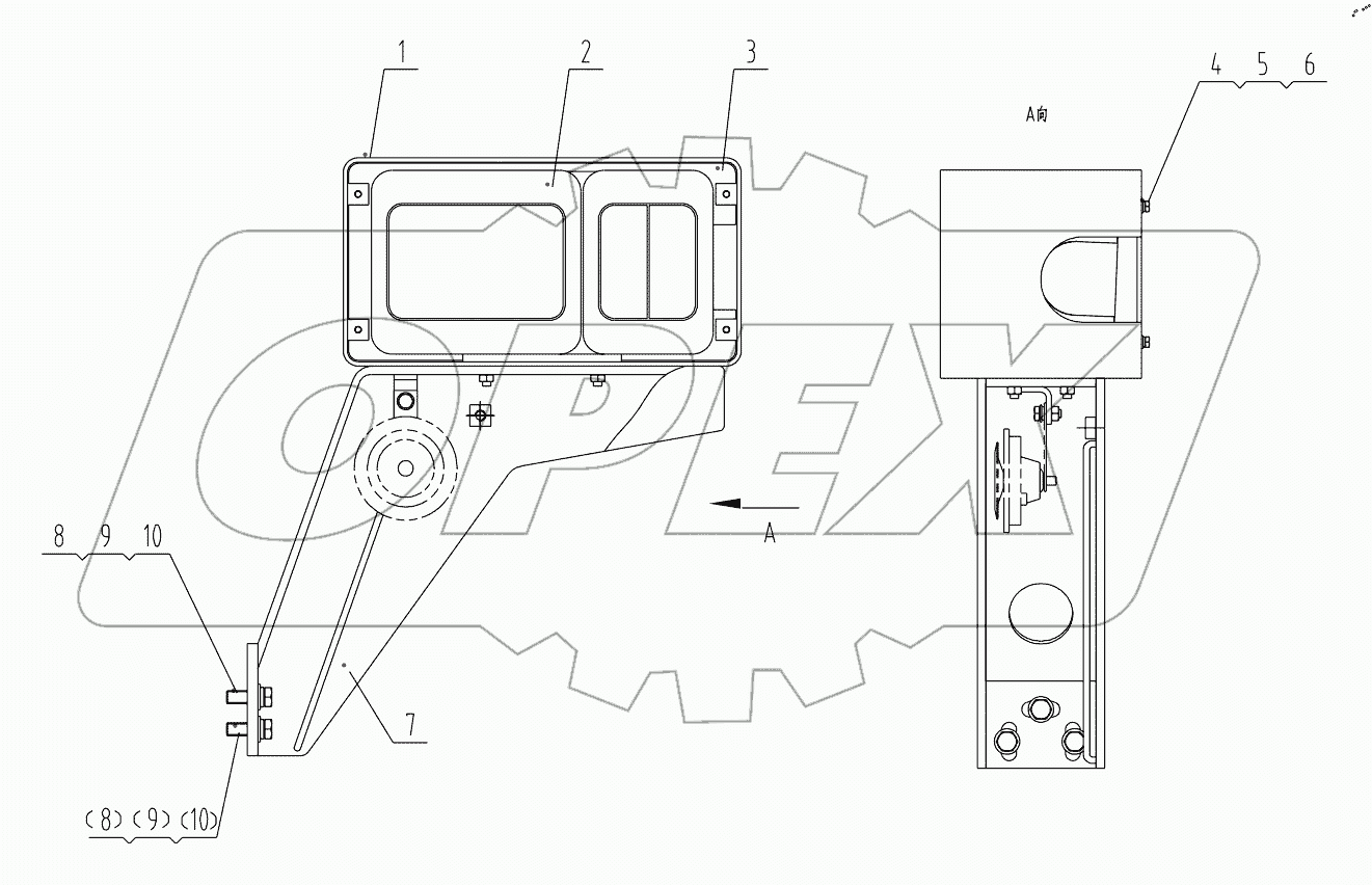  46C4296 000 FRONT FLOODLIGHT AS-LH