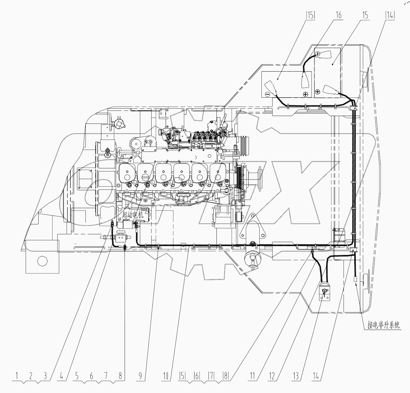  46C2934 001 BATTERY WIRING AS
