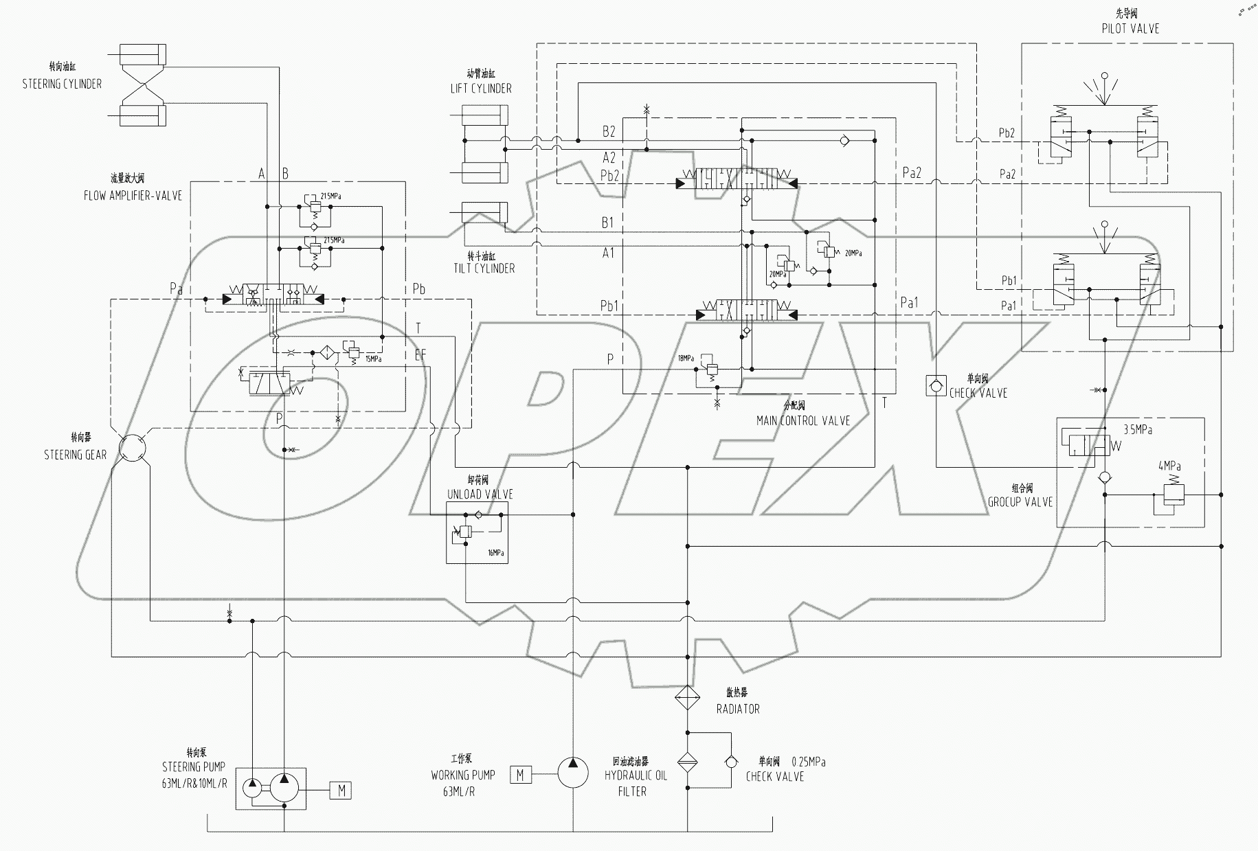  50E0523 000 HYDRAULIC SCHEMATIC