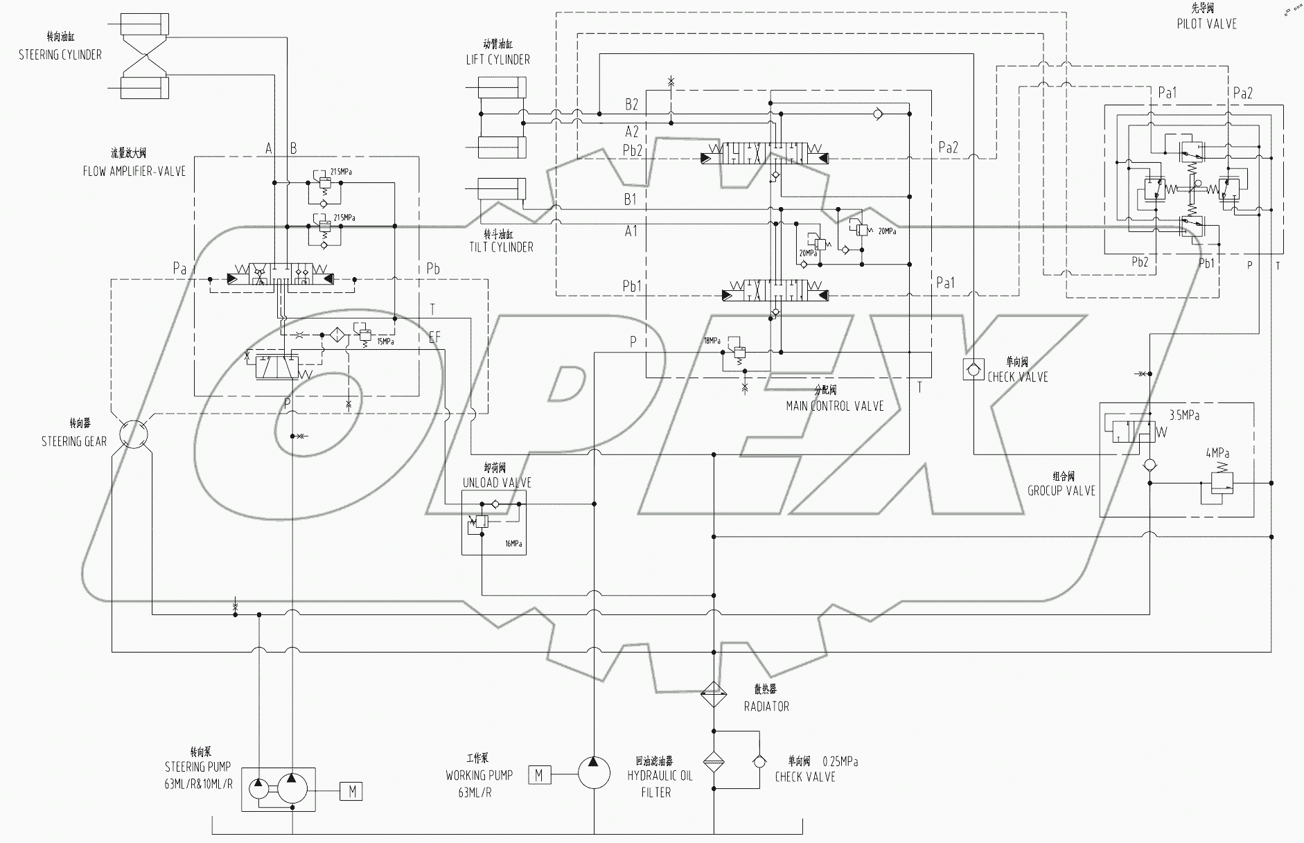  50E0834 000 HYDRAULIC SCHEMATIC