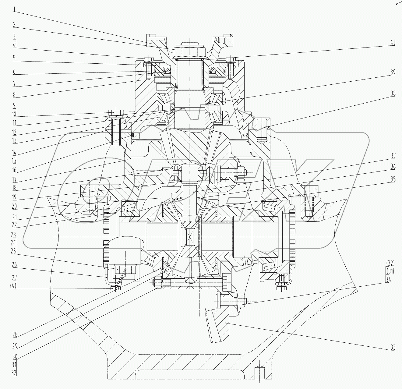  41C0574 002 REAR AXLE BEVEL GEAR