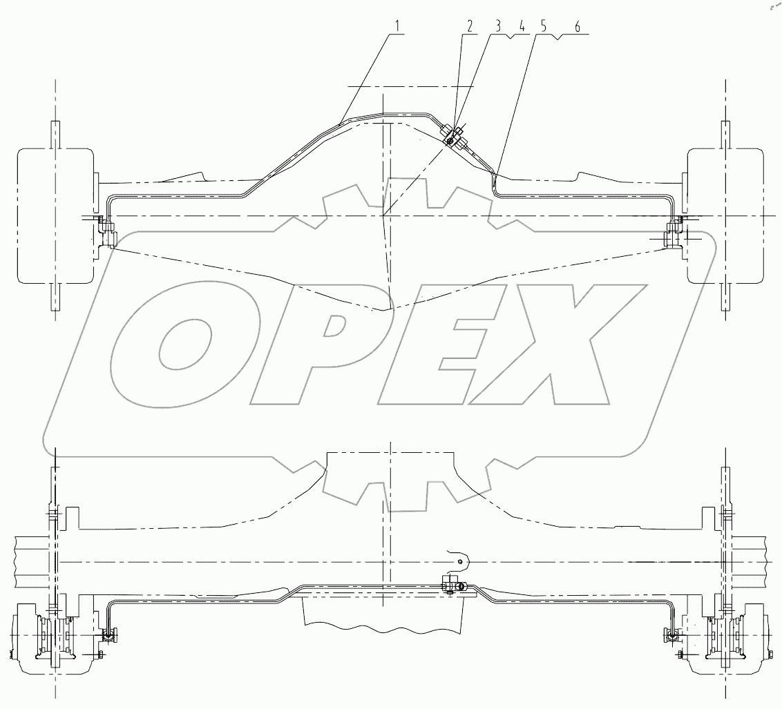 01E0012 000 REAR AXLE LINES