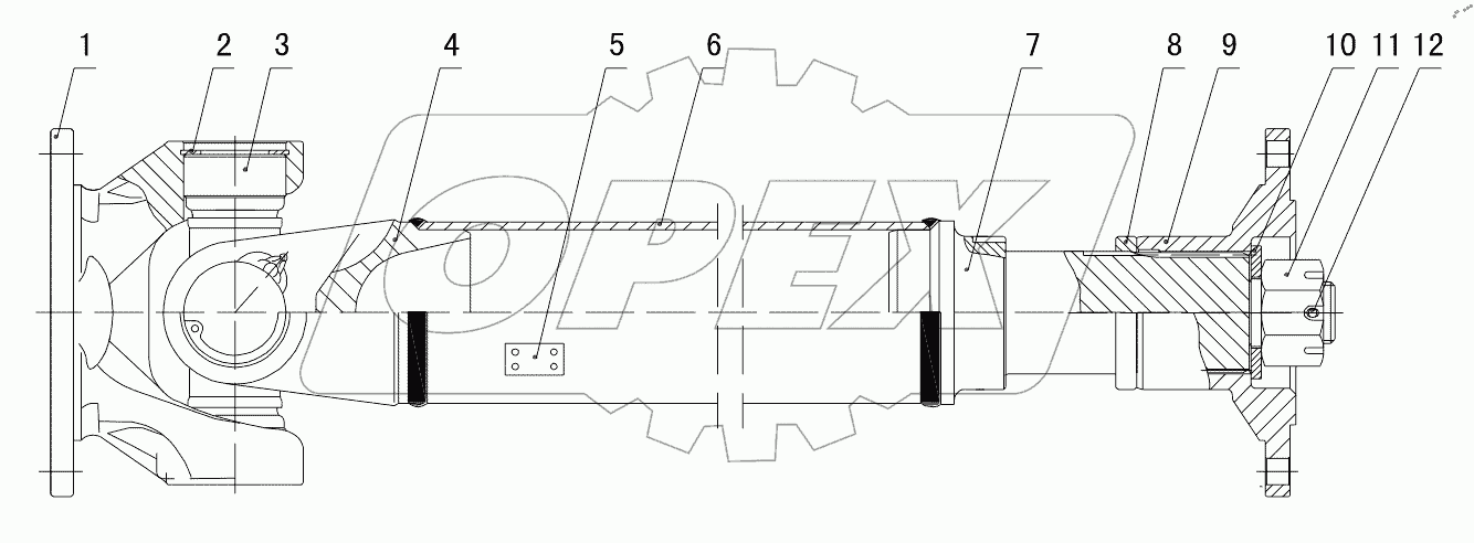  51C0126 000 FRONT DRIVE SHAFT GP