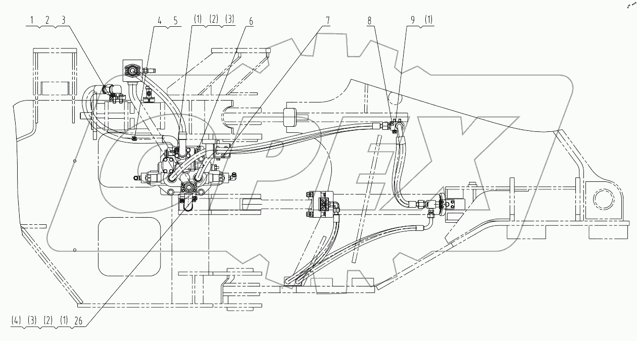 00C1474 004 STEERING LINES