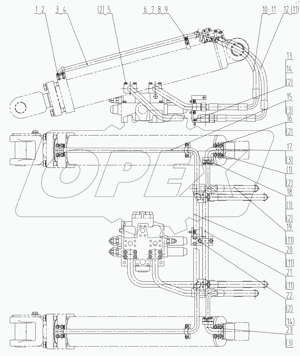  00C1456 003 BOOM CYLINDER LINES