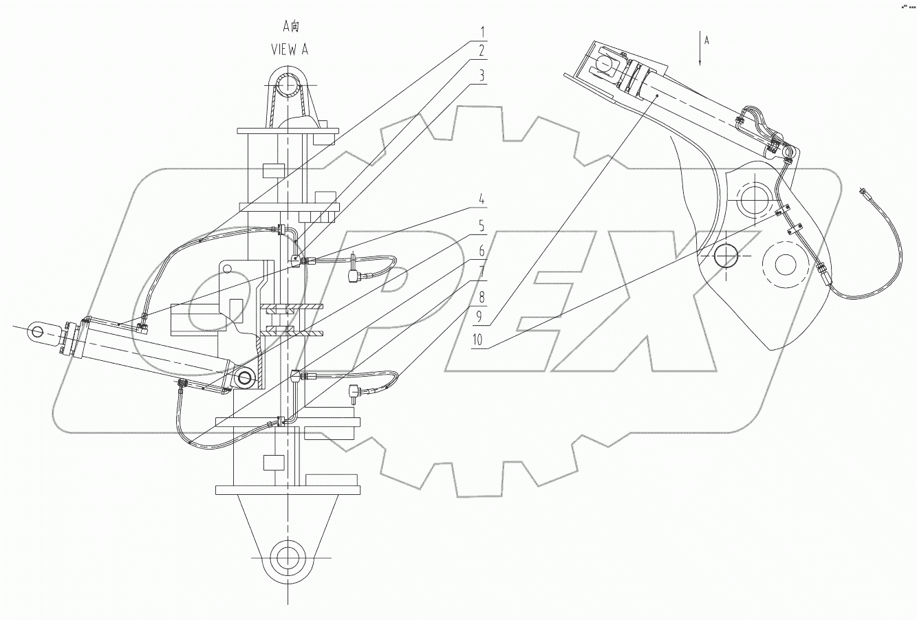  11E0115 000 SIDE DUMP CYLINDER LINES
