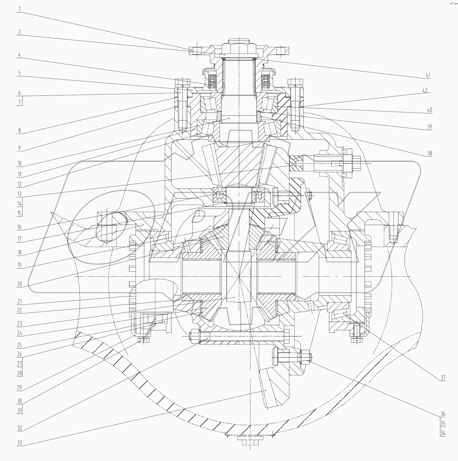  41C0029 006 FRONT AXLE BEVEL GEAR