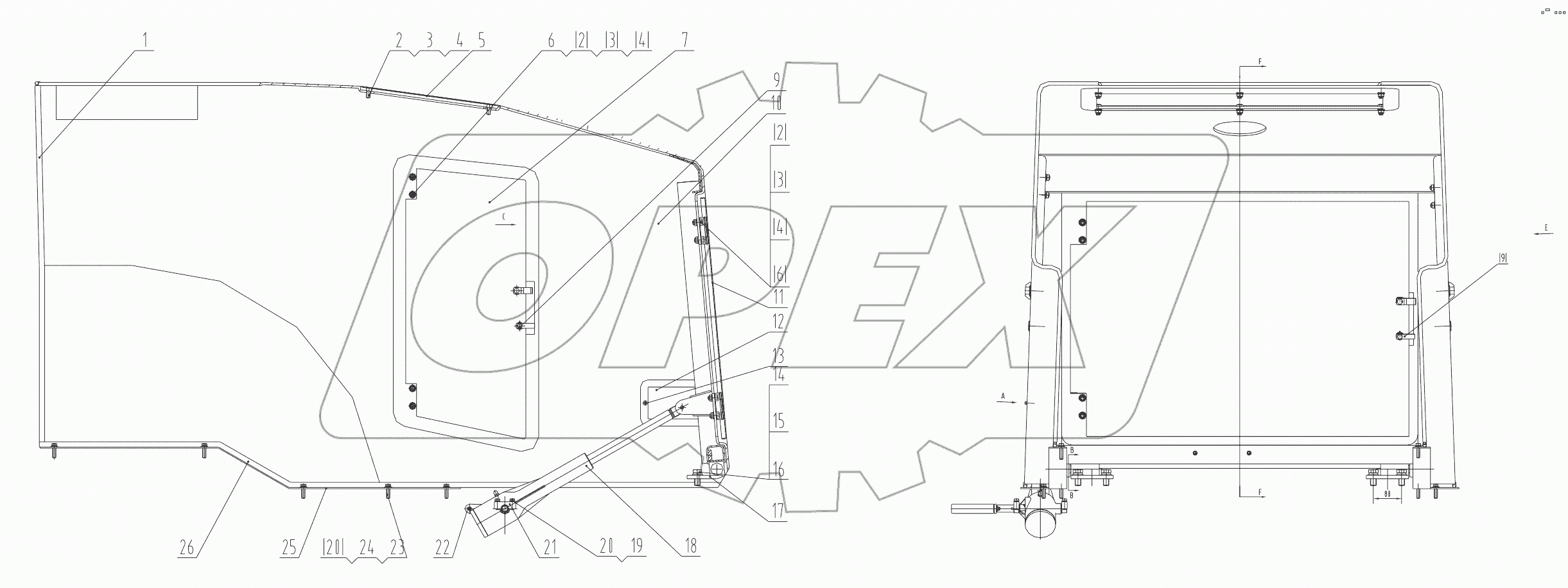  44Р•0012 002 ENGINE HOOD AS