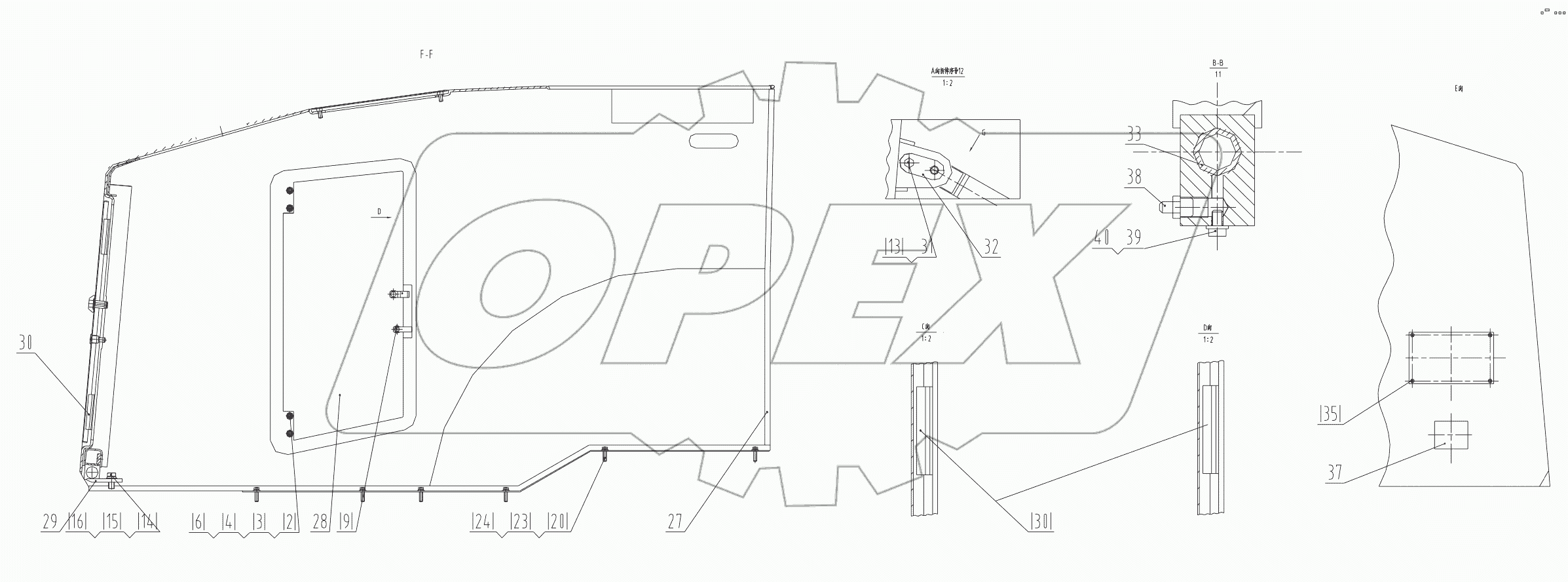  44E0012 002 ENGINE HOOD AS