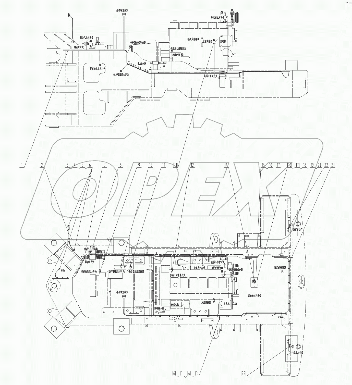  22E0249 006 REAR FRAME WIRING
