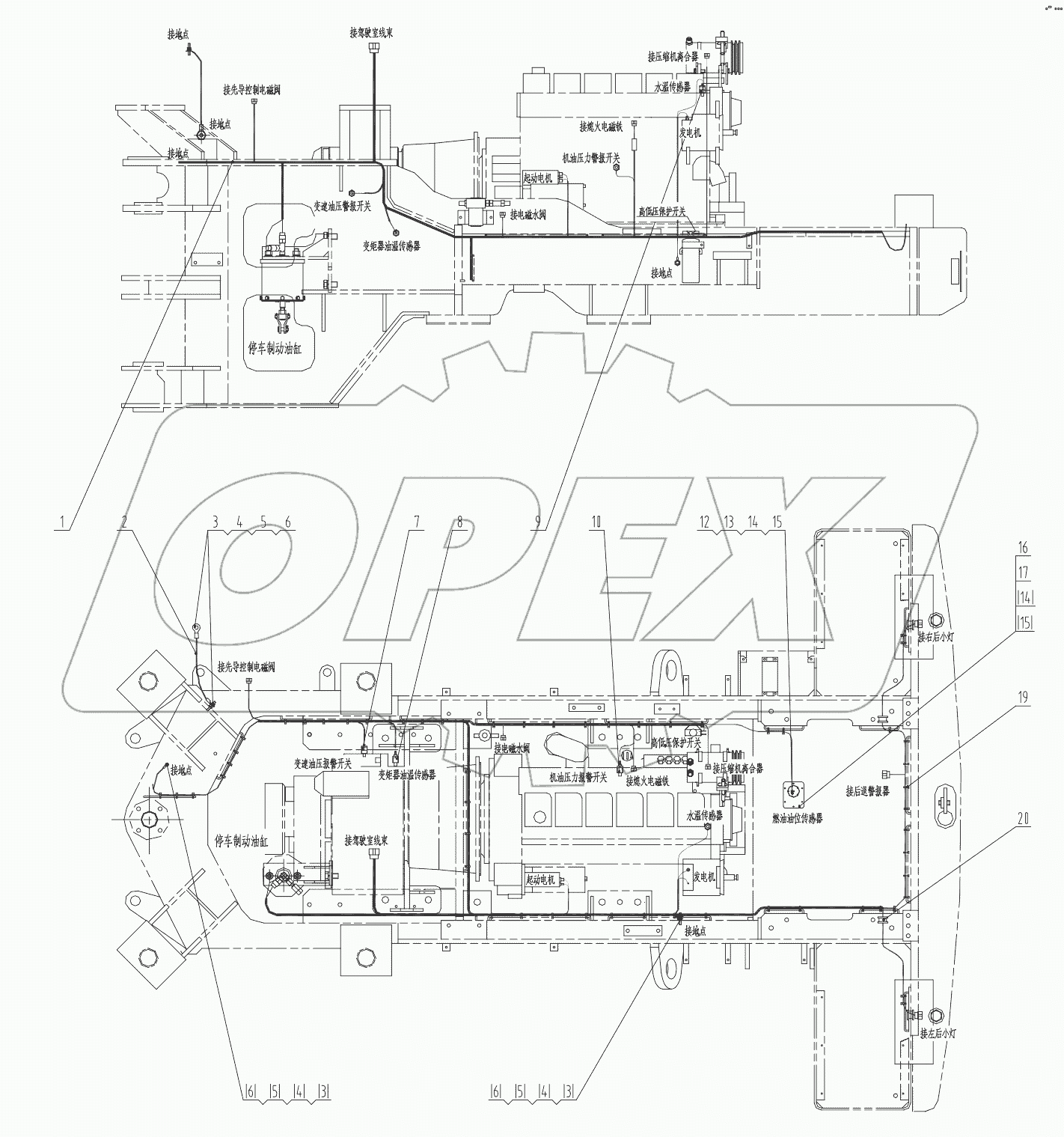  22E0318 004 REAR FRAME WIRING
