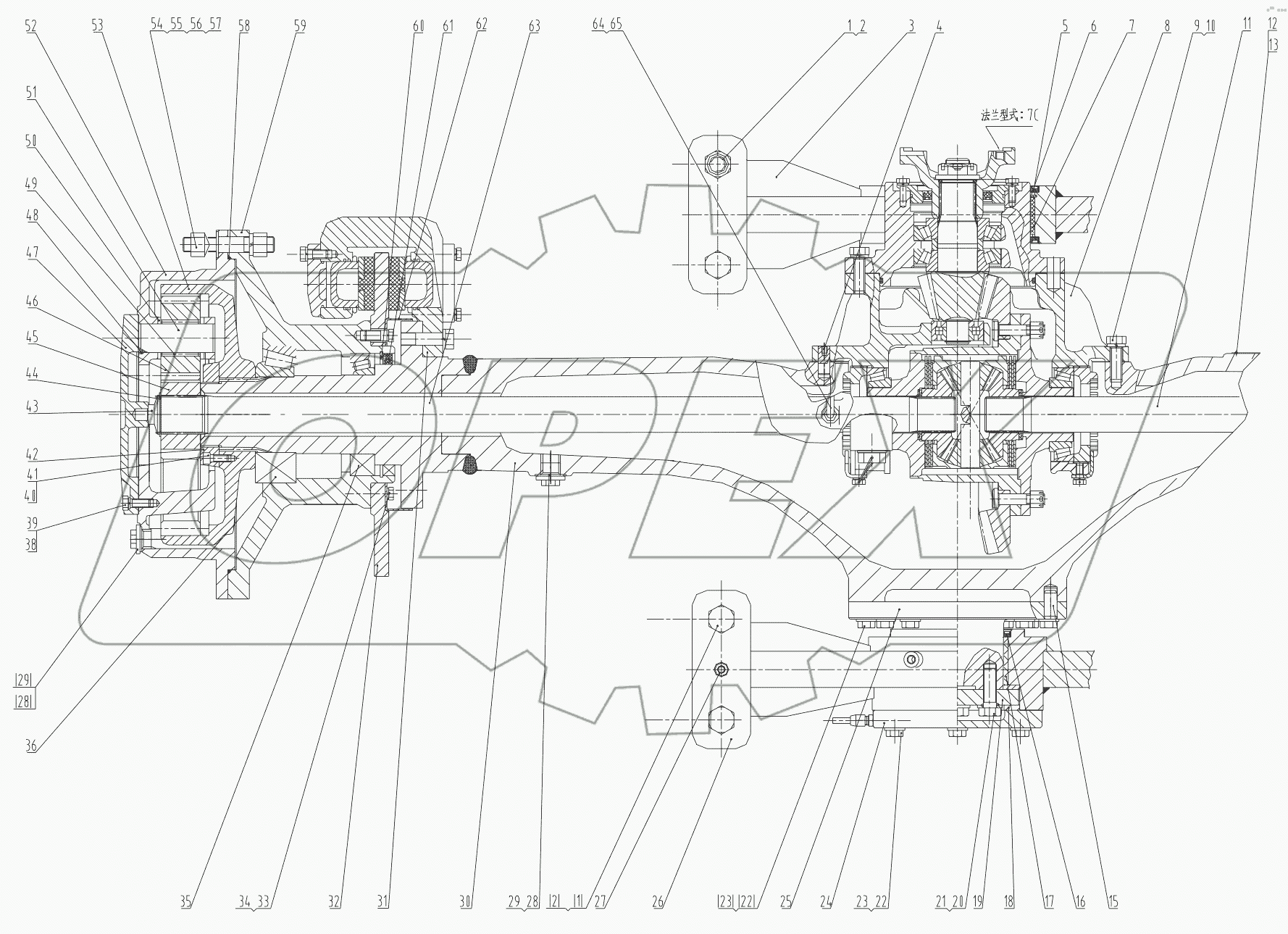  01E0009 008 REAR AXLE AS-DL1600
