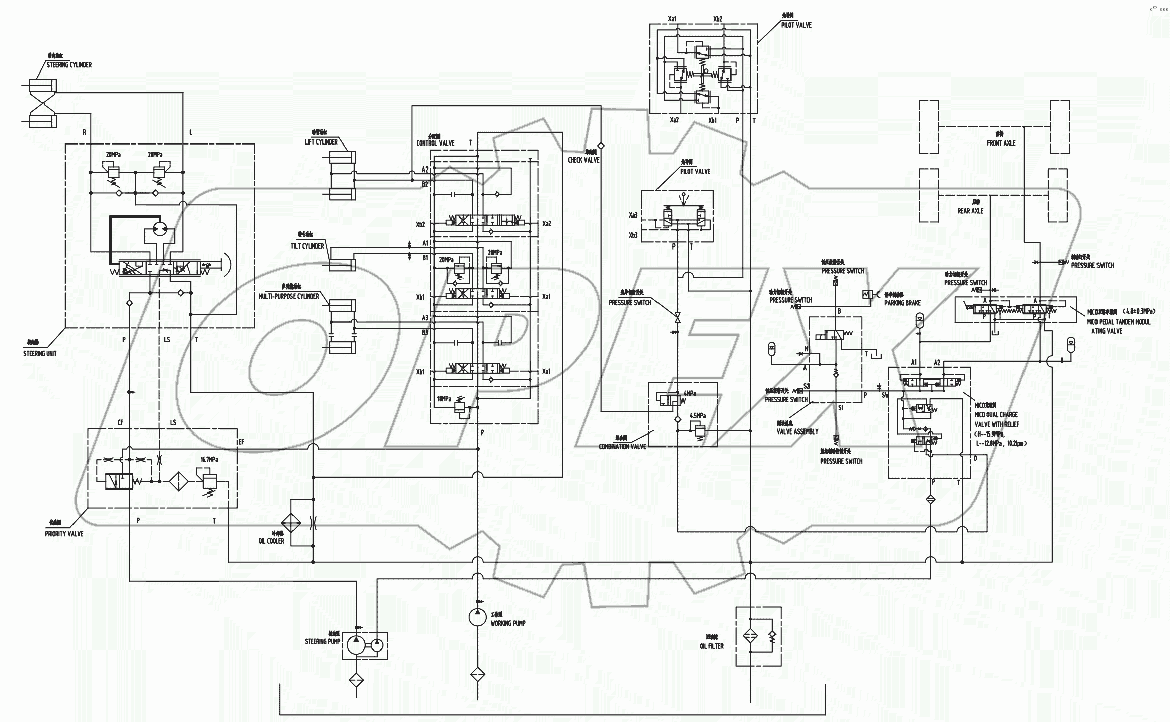 50Р•0324 000 HYDRAULIC SCHEMATIC