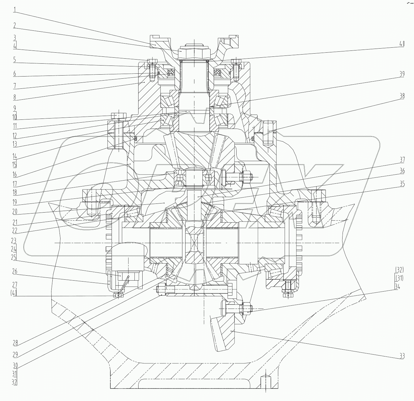  41C0574 001 REAR AXLE BEVEL GEAR