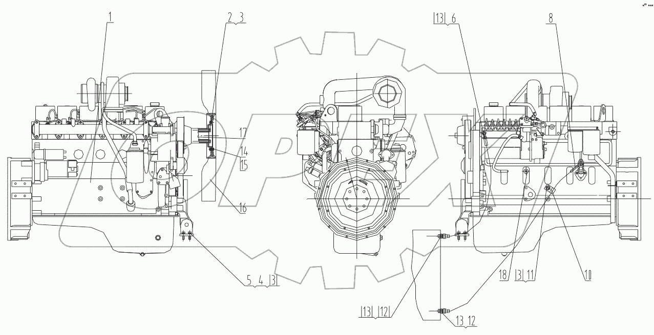  00E0022 004 DIESEL ENGINE MOUNTING