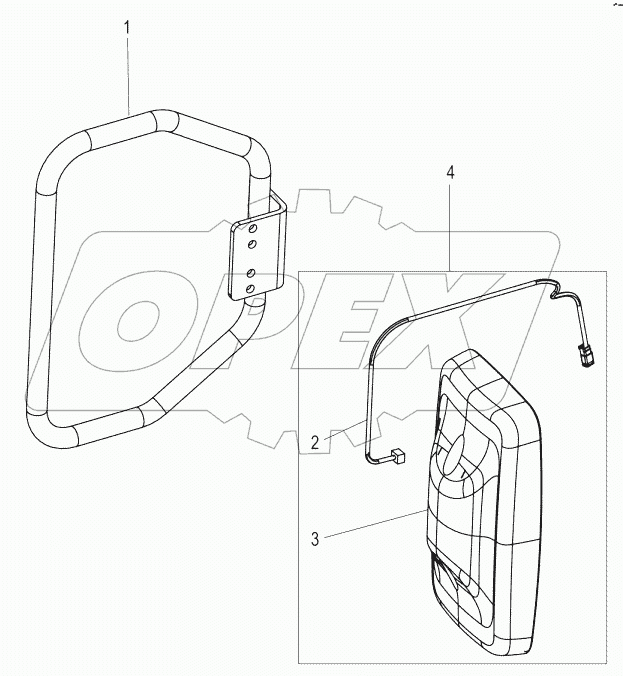  47C2909_000_00 REARVIEW MIRROR-RH