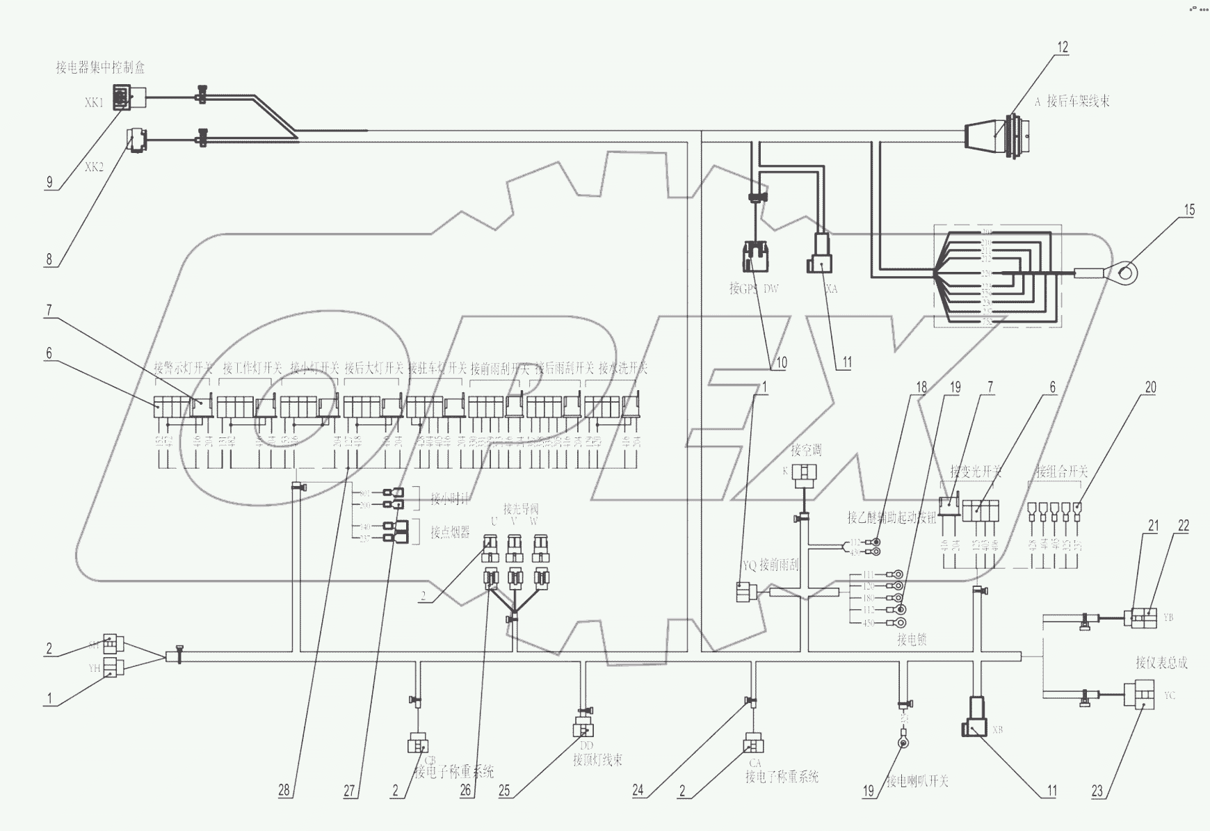  08C7167_001_00 CAB HARNESS