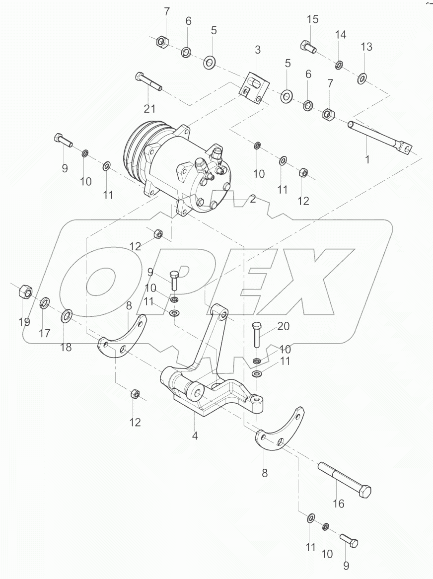  46C8276_000_00 COMPRESSOR BRACKET AS