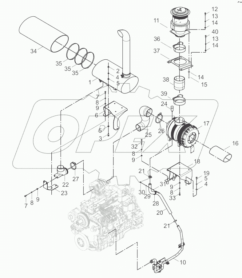  40C3750_008_00 INTAKE AND EXHAUST AS