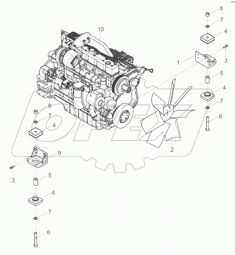  40C3879_005_00 ENGINE MOUNTING