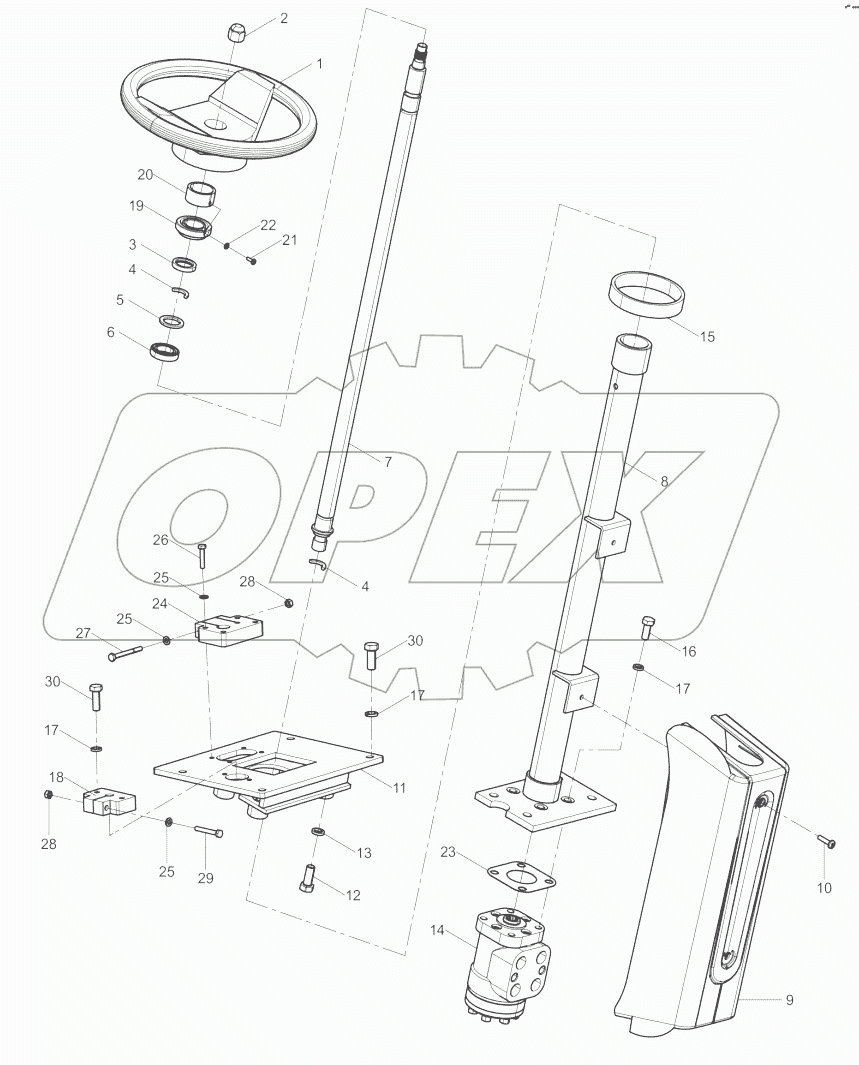  44C1109_006_00 STEERING COLUMN AS