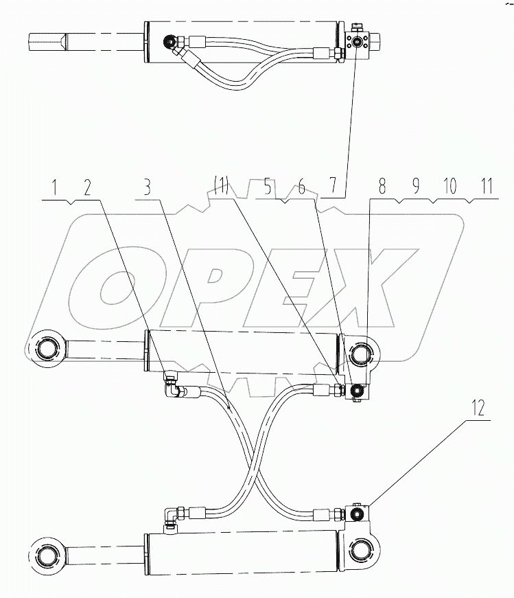  00C2699_000_00 STEERING CYLINDER LINES