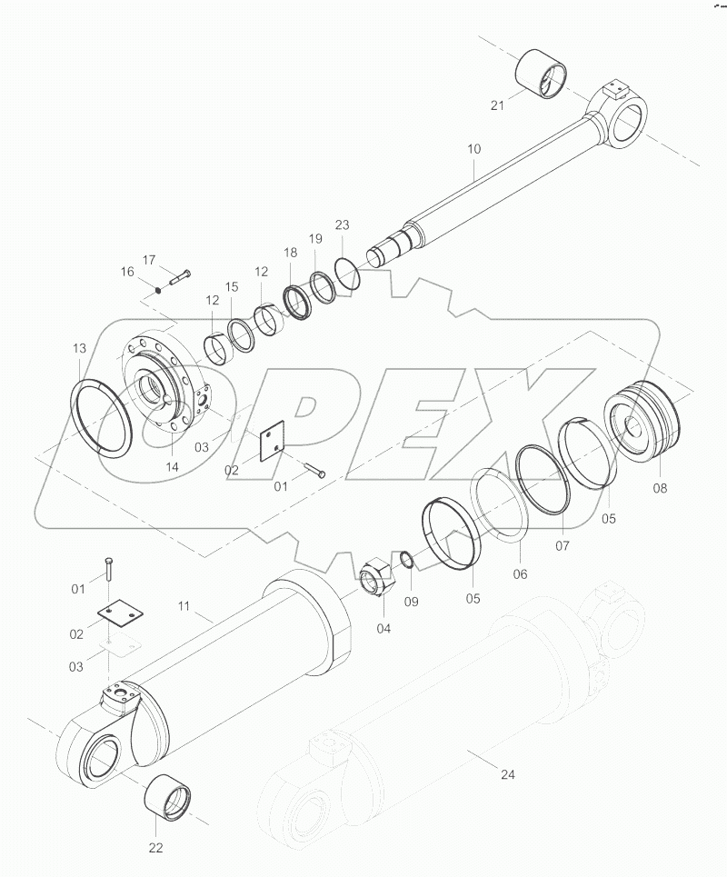  10C1259X0_001_00 BUCKET TILTING CYLINDER