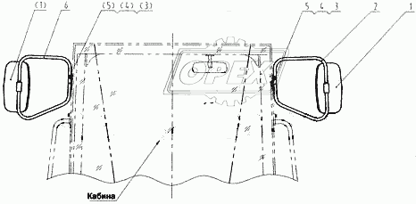 41E0030 Зеркало в сборе