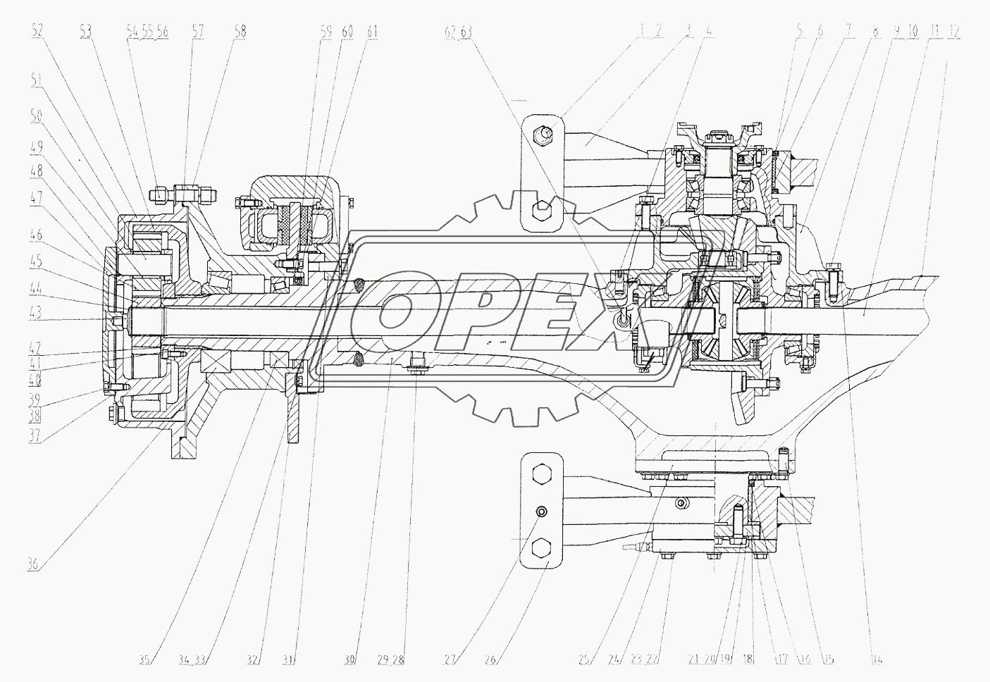 01E0022 Мост задний в сборе