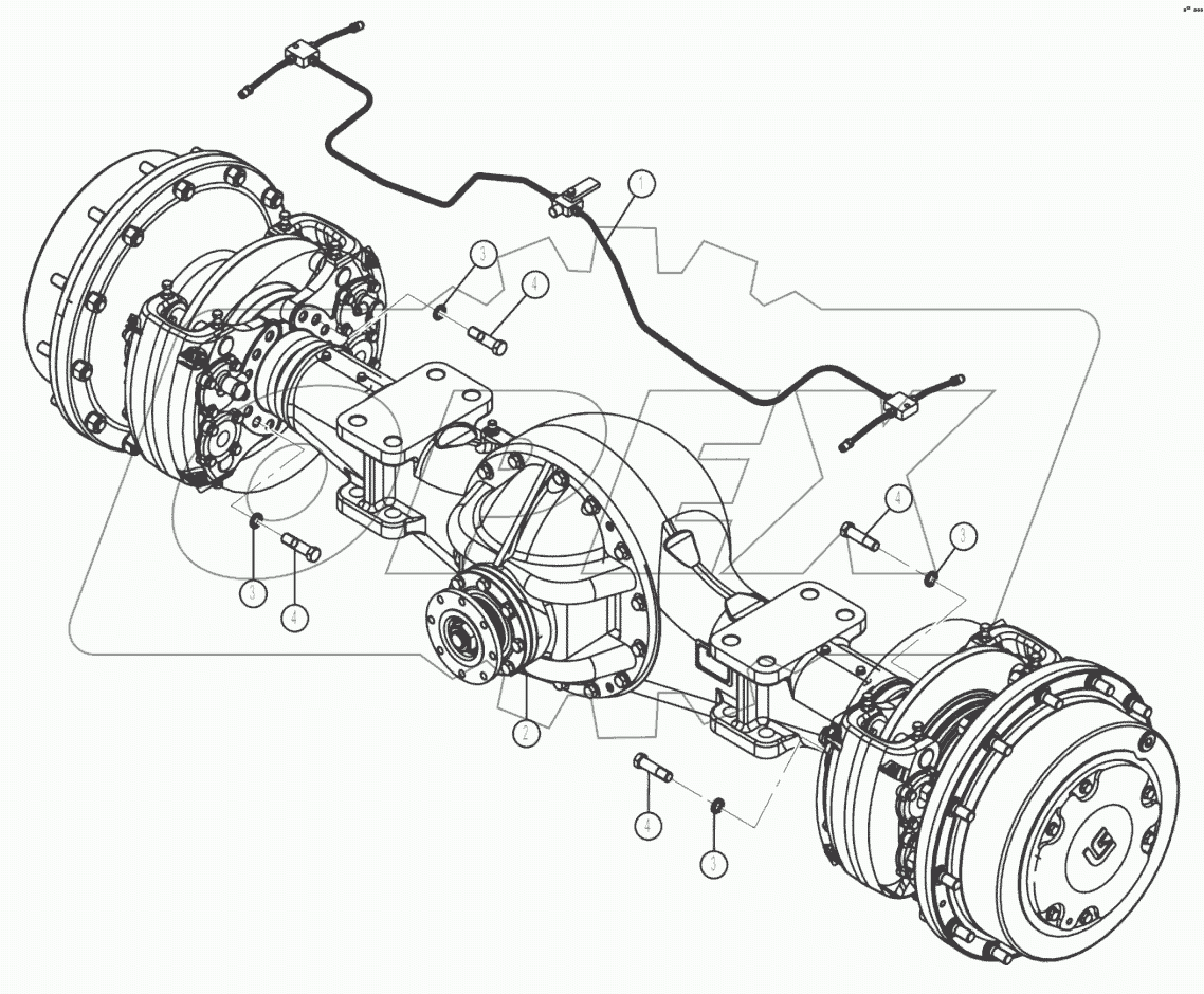 01Y0104X0-000-00 FRONT AXLE AS