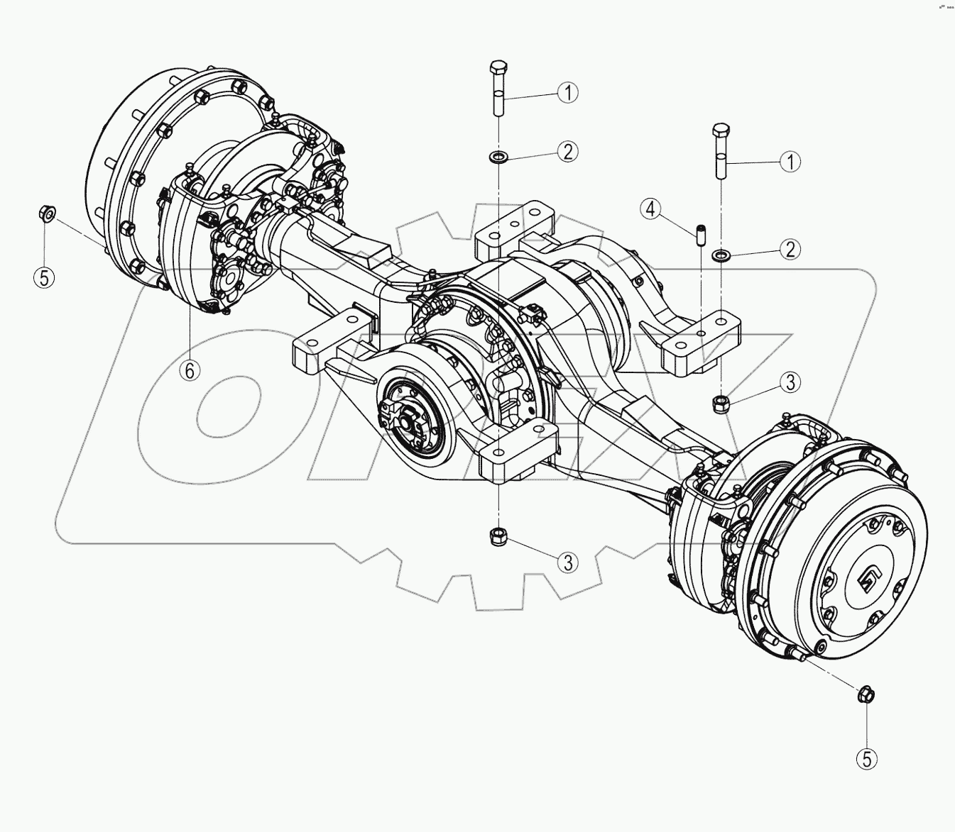 01Y0105-000-00 REAR AXLE AS