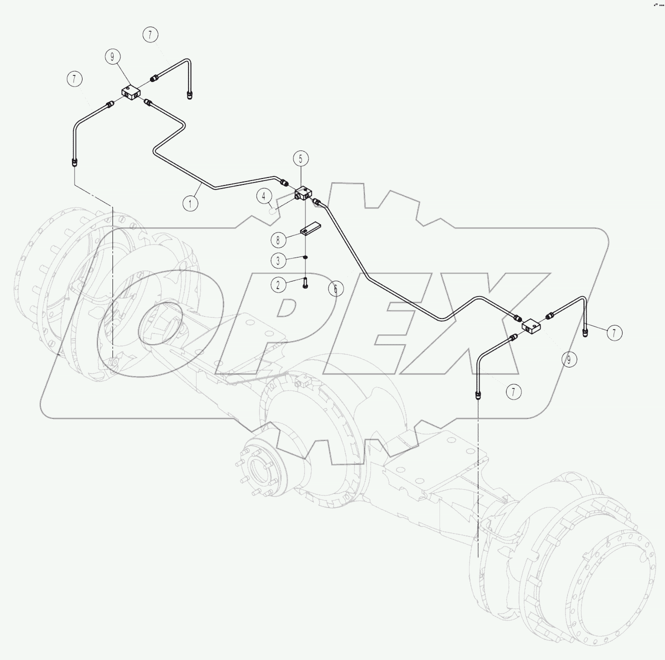 00C4546-000-00 FRONT AXLE BRAKE LINES