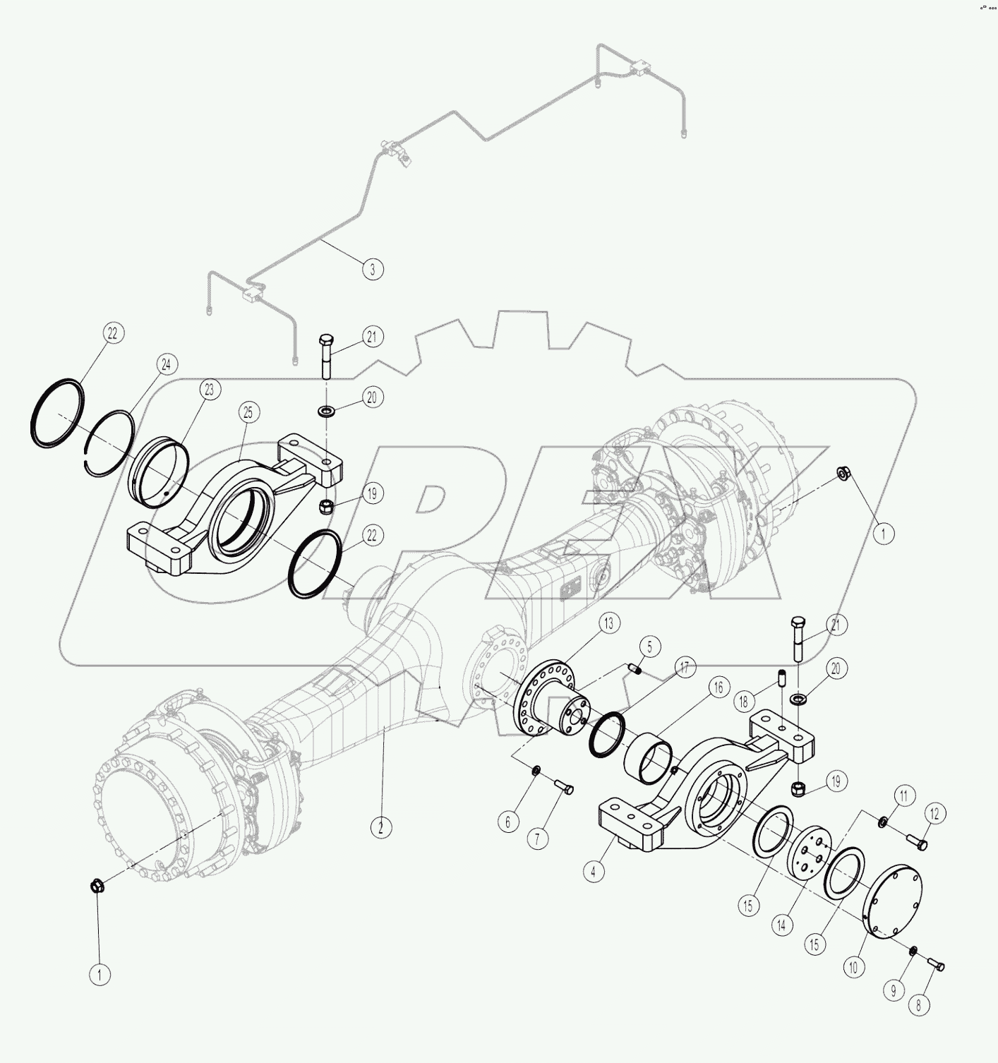 01Y0232-000-00 REAR AXLE AS
