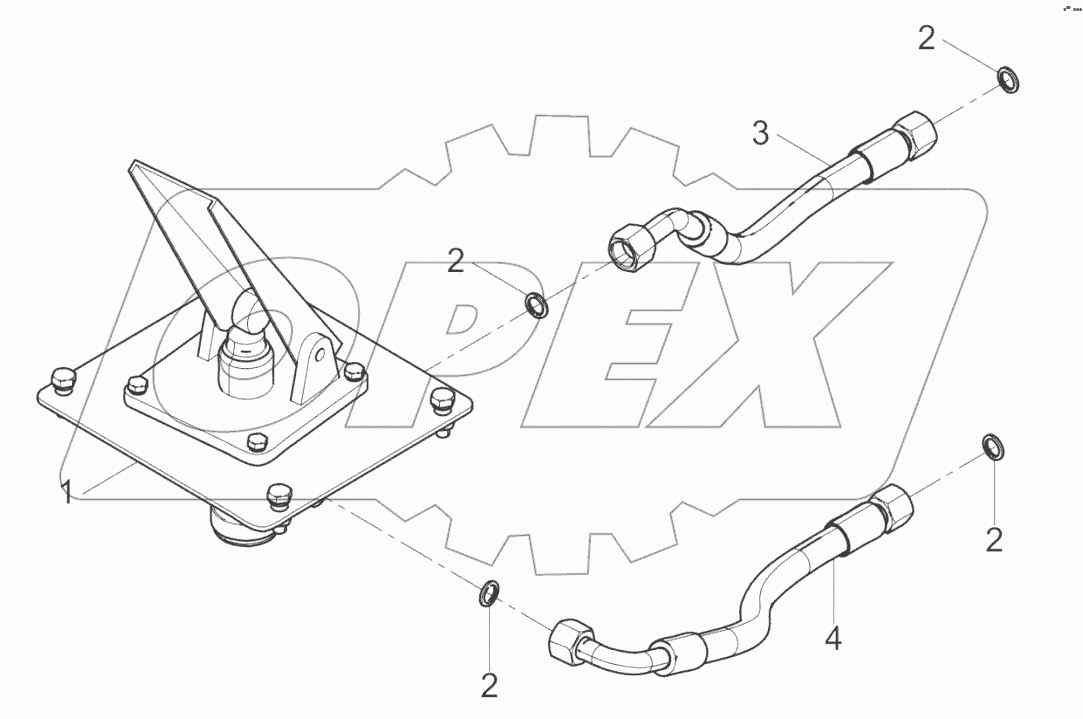 00C3619-000-00 BRAKE VALVE and LINES