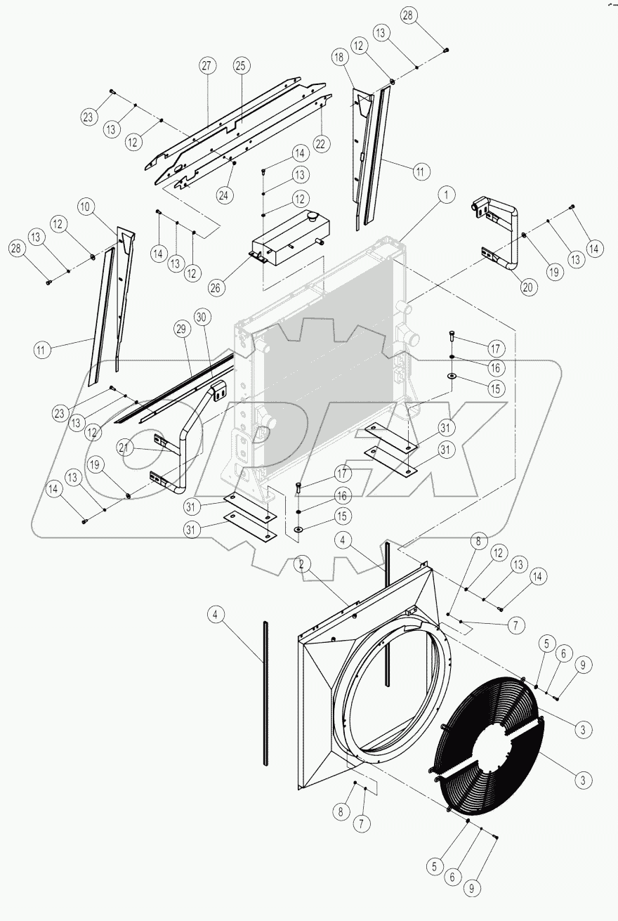 40C5752-001-00 RADIATOR MOUNTING