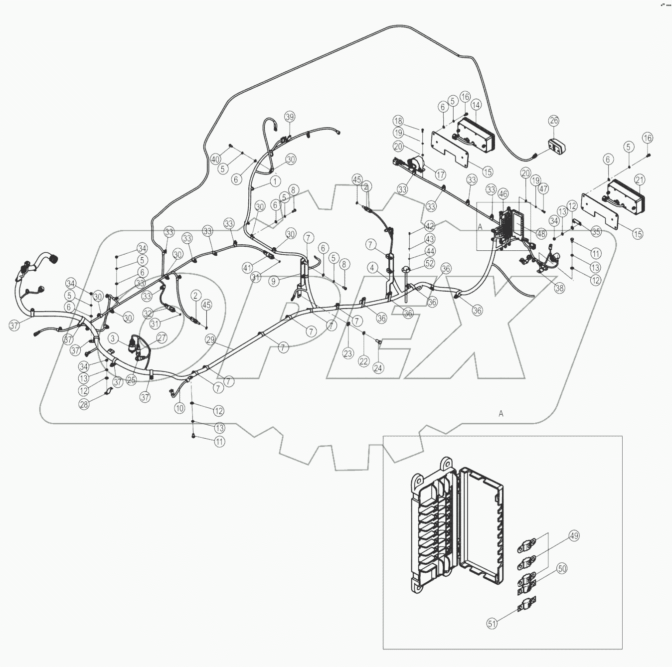 49C1512-000-00 REAR FRAME WIRING
