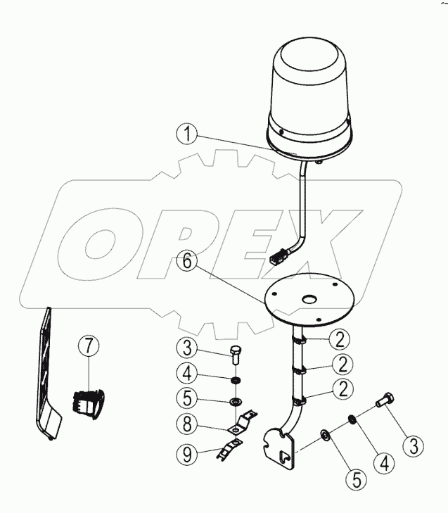 46C9459-000-00 ROTATING BEACON WIRING AS