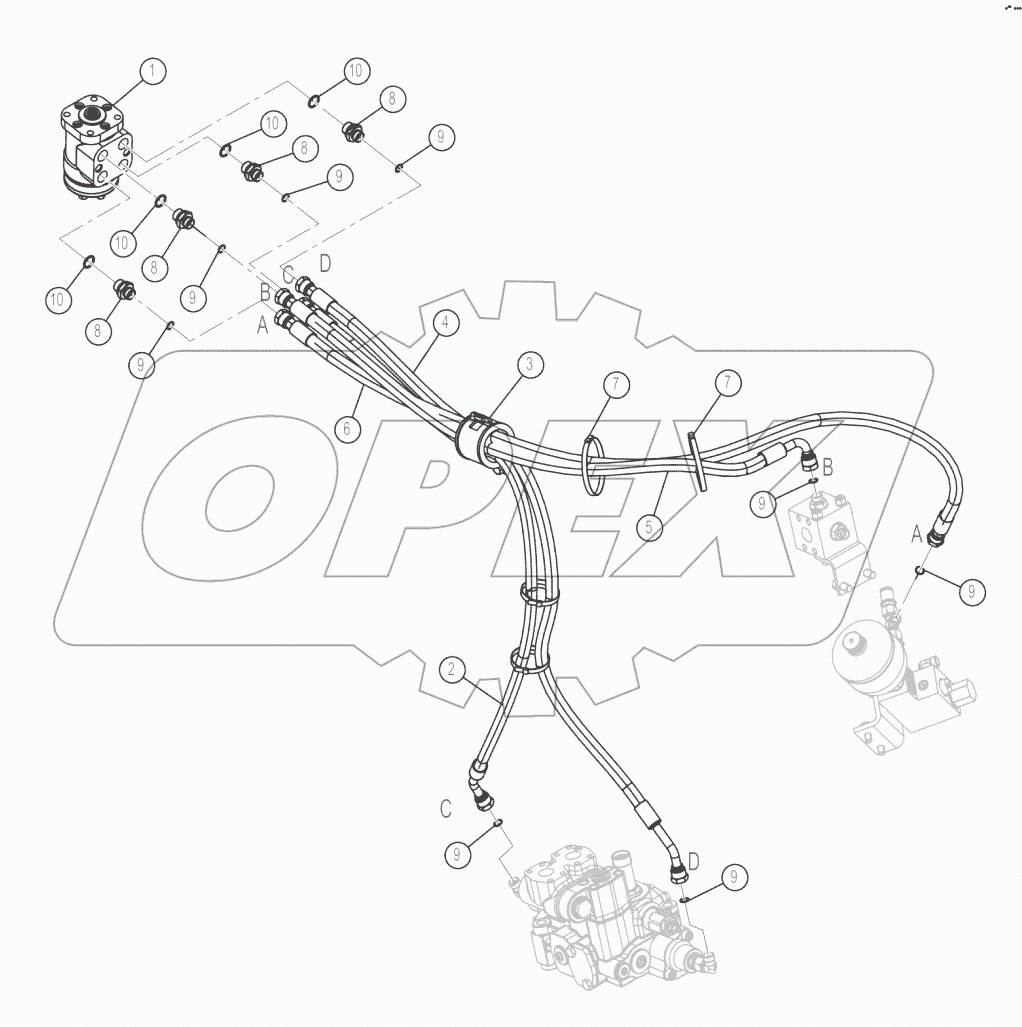 00C3638-001-00 STEERING CONTROL LINES