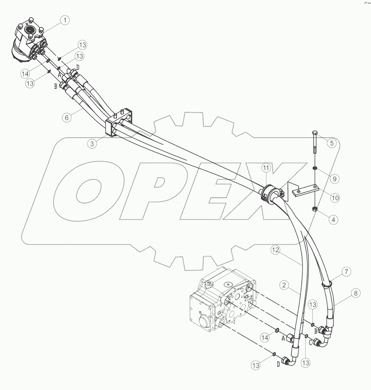 00C3672-000-00 STEERING VALVE LINES