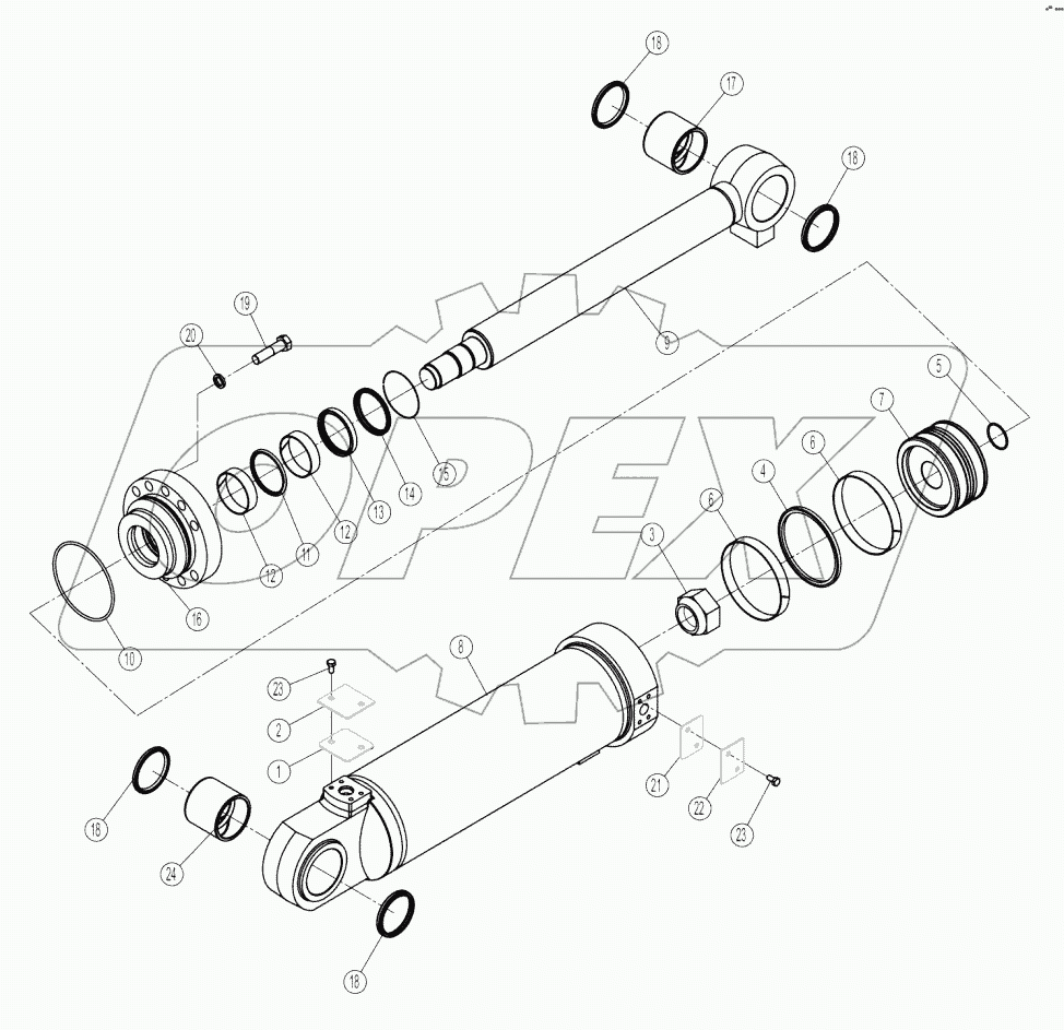 10C2928-000-00 BUCKET TILTING CYLINDER