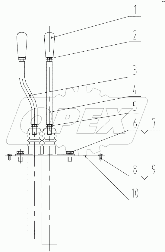 23C0037 001 CONTROL LEVER AS