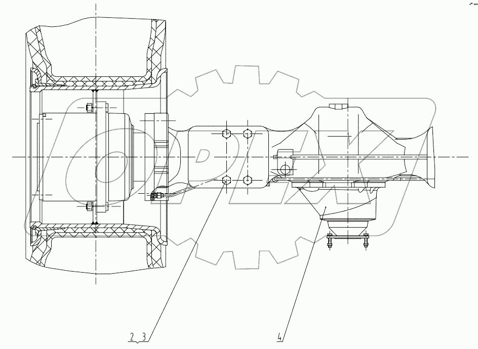  01E0185 000 FRONT AXLE AS