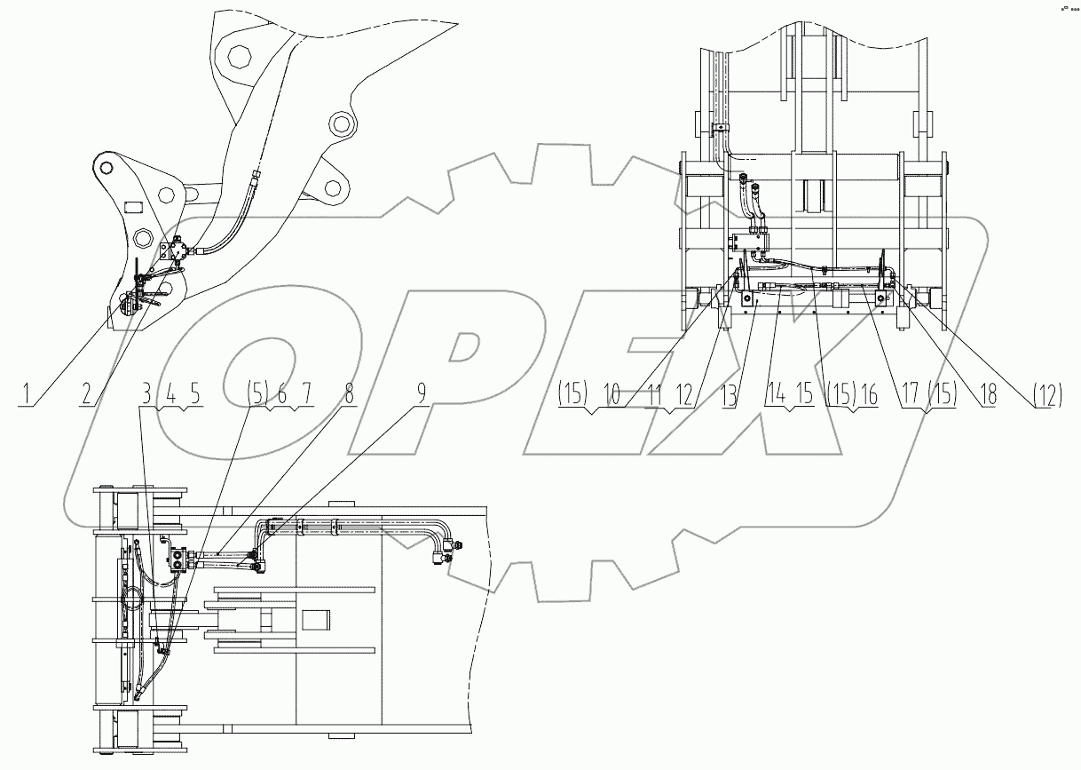  00C0734 004 QUICK COUPLER LINES