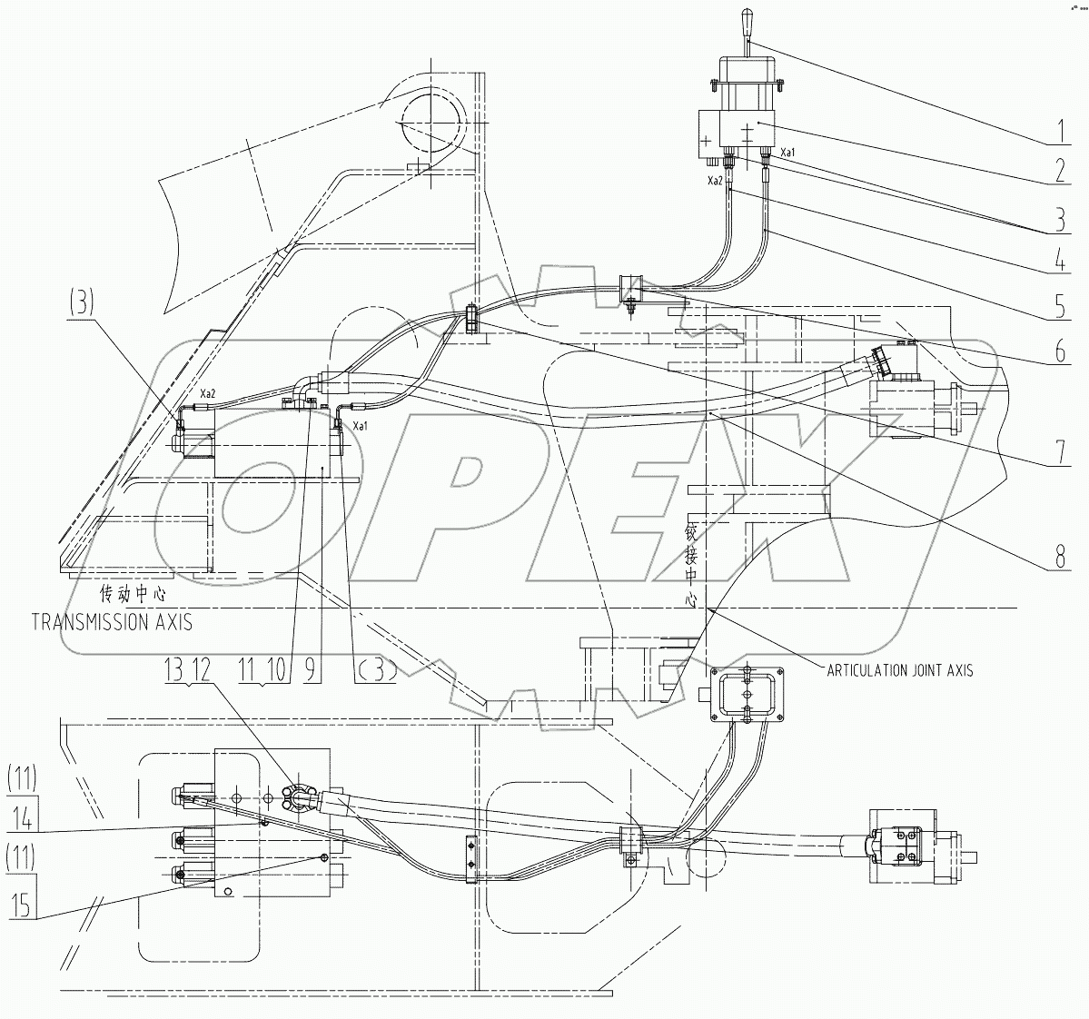  00C1005 001 HYDRAULIC OIL LINES