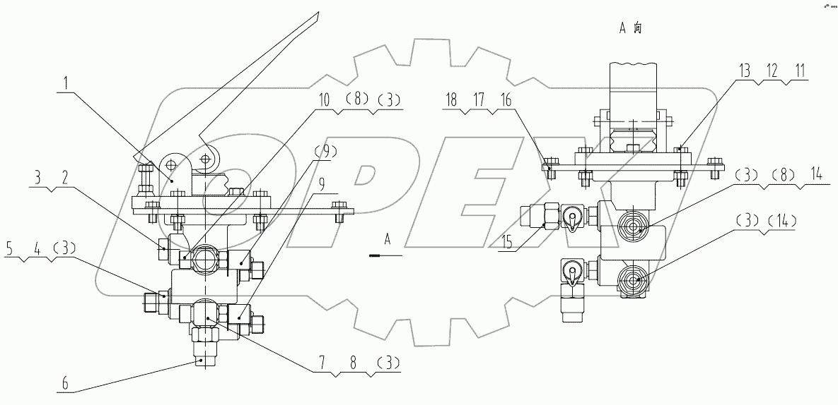  45C0121 001 BRAKE VALVE