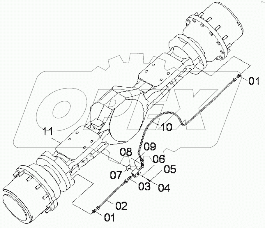  51C0018 001 FRONT AXLE GP